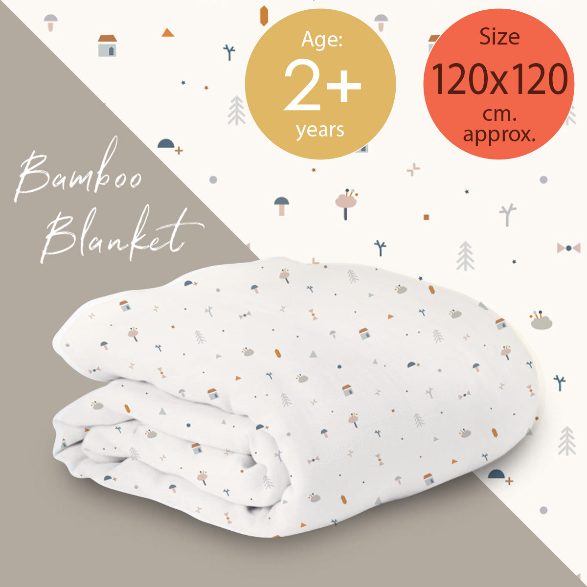 Minikind Bamboo Blanket 120x120 CM.
