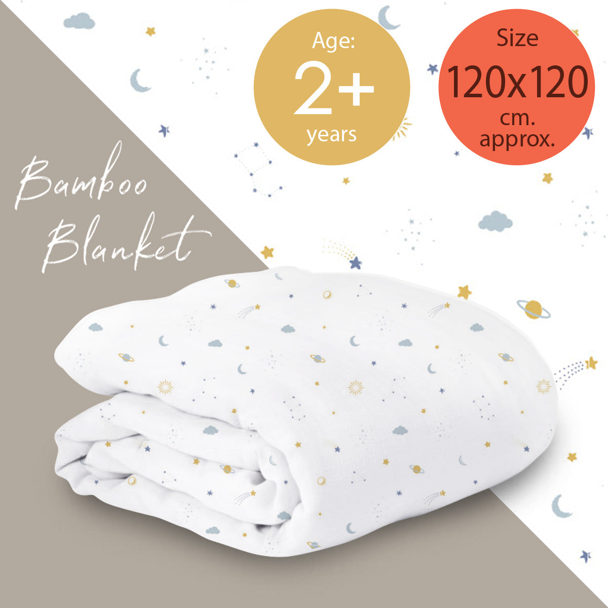 Minikind Bamboo Blanket 120x120 CM.