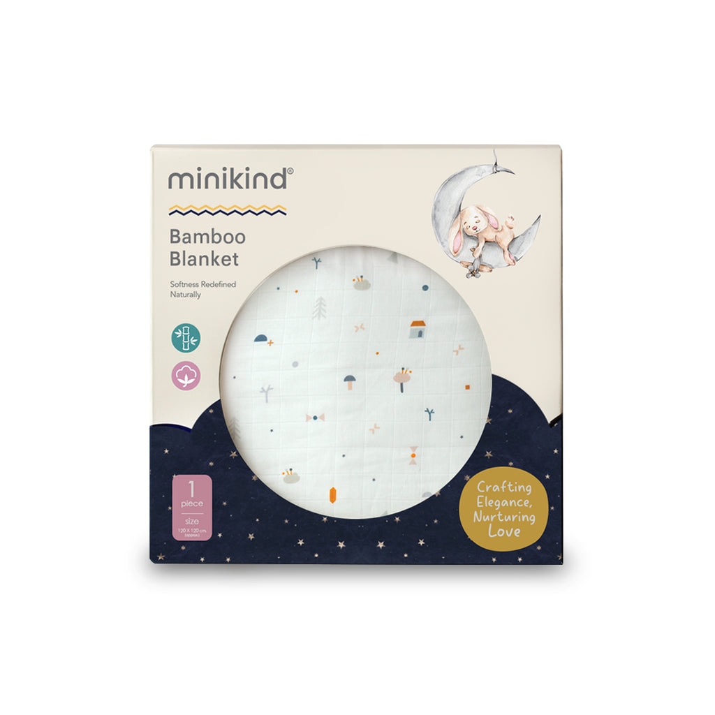 Minikind Bamboo Blanket 95x95 CM.