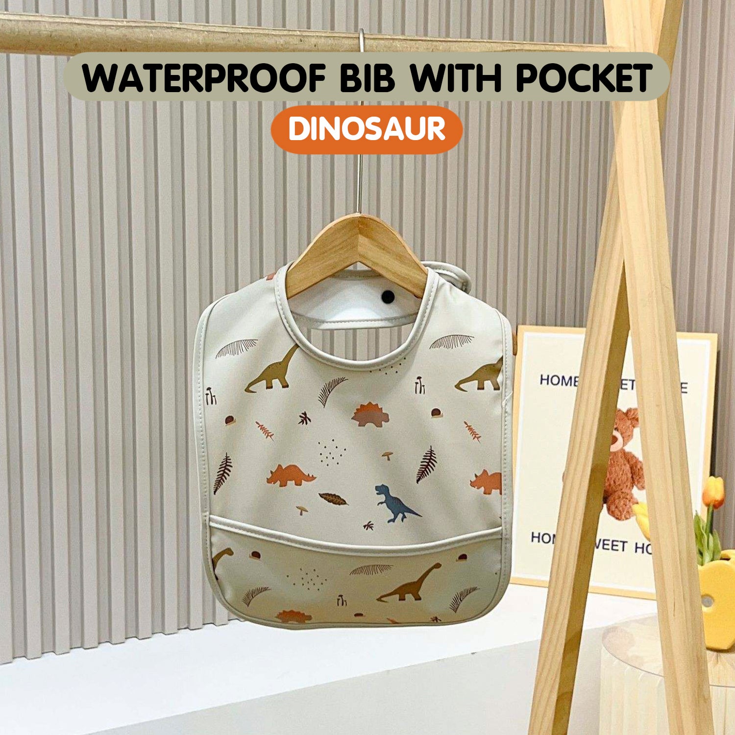 Minikind Waterproof Bib with Pocket