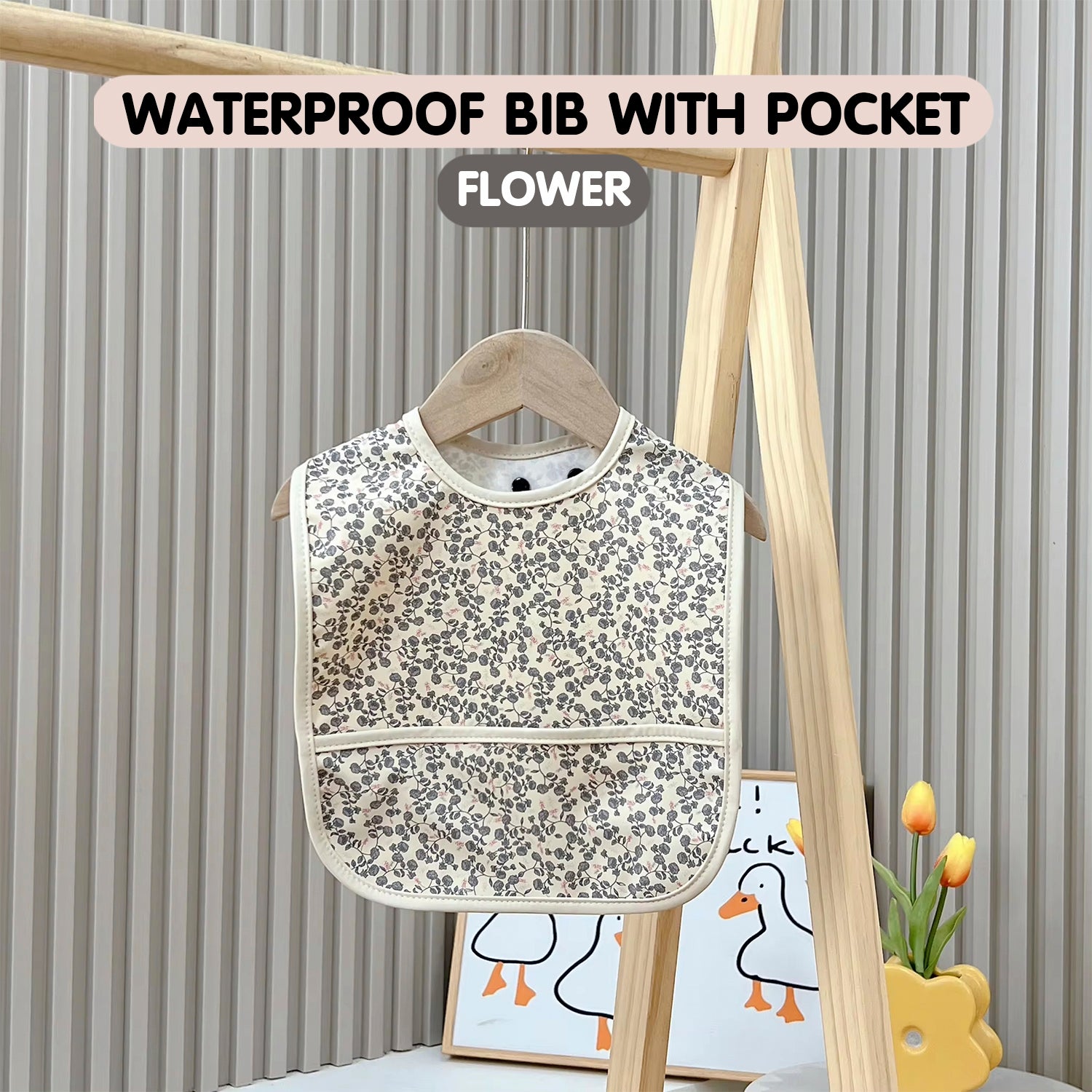 Minikind Waterproof Bib with Pocket