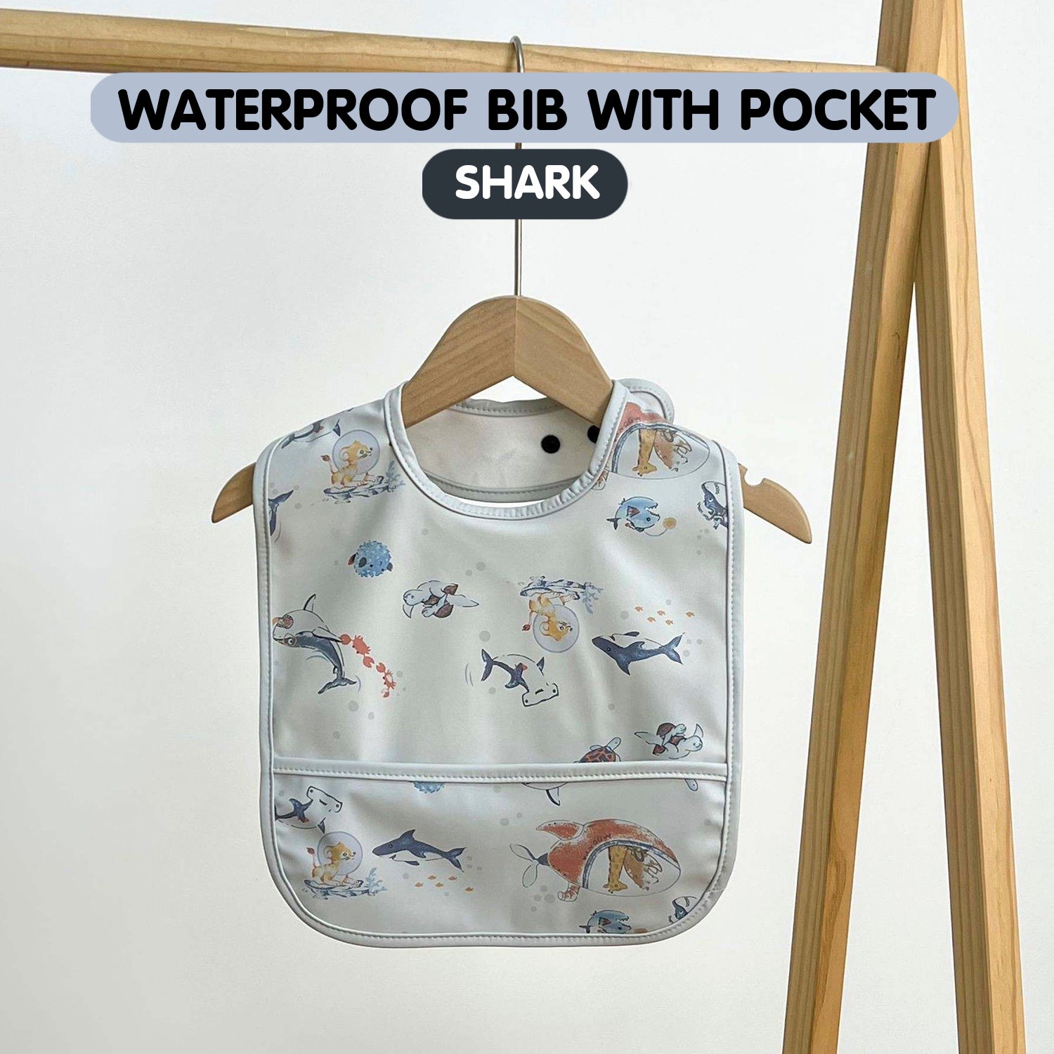 Minikind Waterproof Bib with Pocket