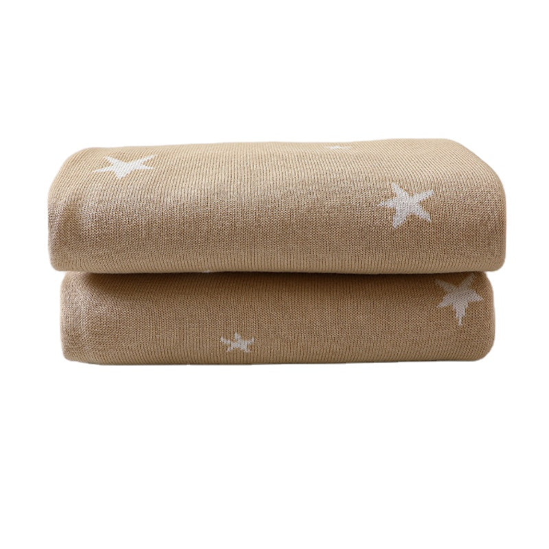 Minikind Cream Star Knitted Baby Blanket