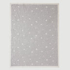 Minikind Grey Star Knitted Baby Blanket