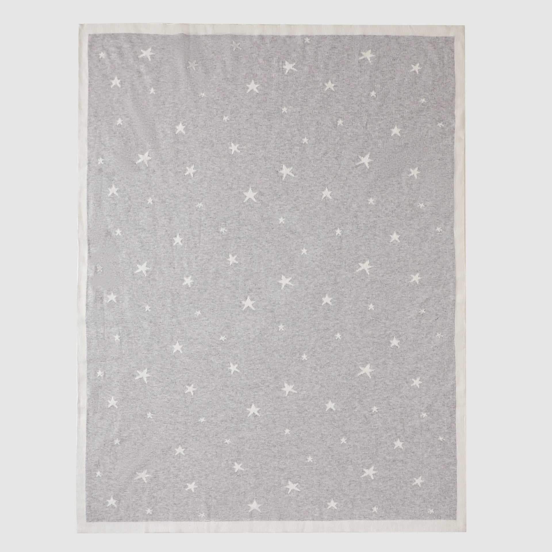 Minikind Grey Star Knitted Baby Blanket