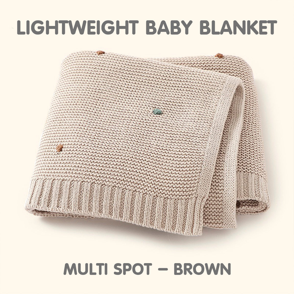 Minikind Multi Spot Lightweight Knitted Baby Blanket