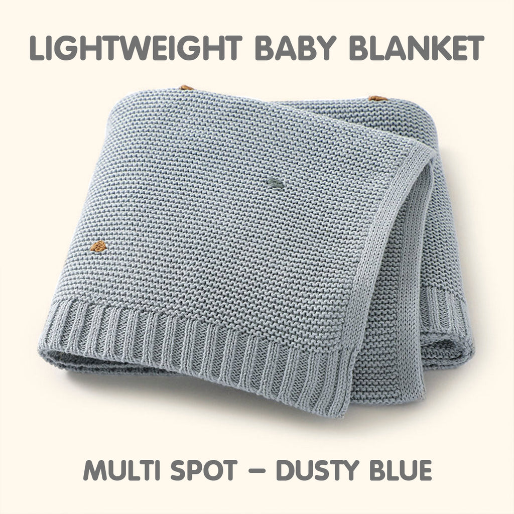 Minikind Multi Spot Lightweight Knitted Baby Blanket