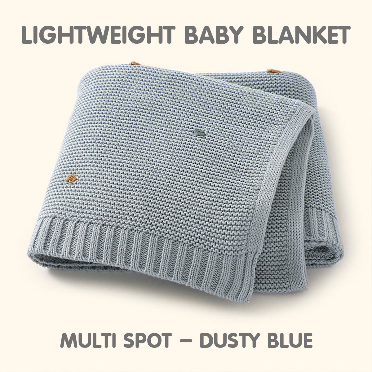 Minikind Multi Spot Lightweight Knitted Baby Blanket