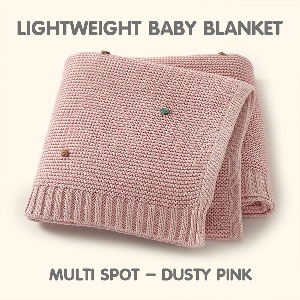 Minikind Multi Spot Lightweight Knitted Baby Blanket