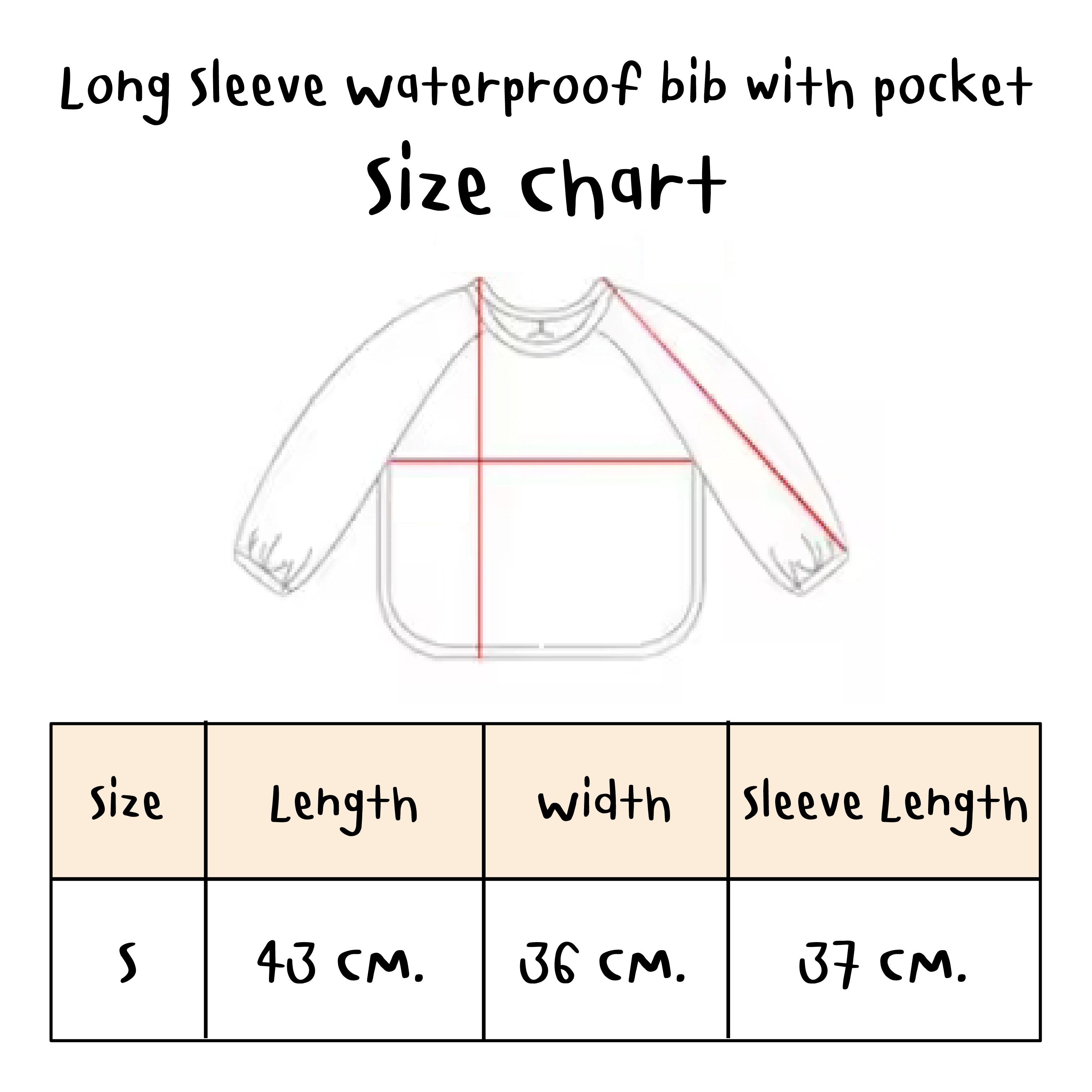 Minikind Long Sleeve Waterproof Bib with Pocket