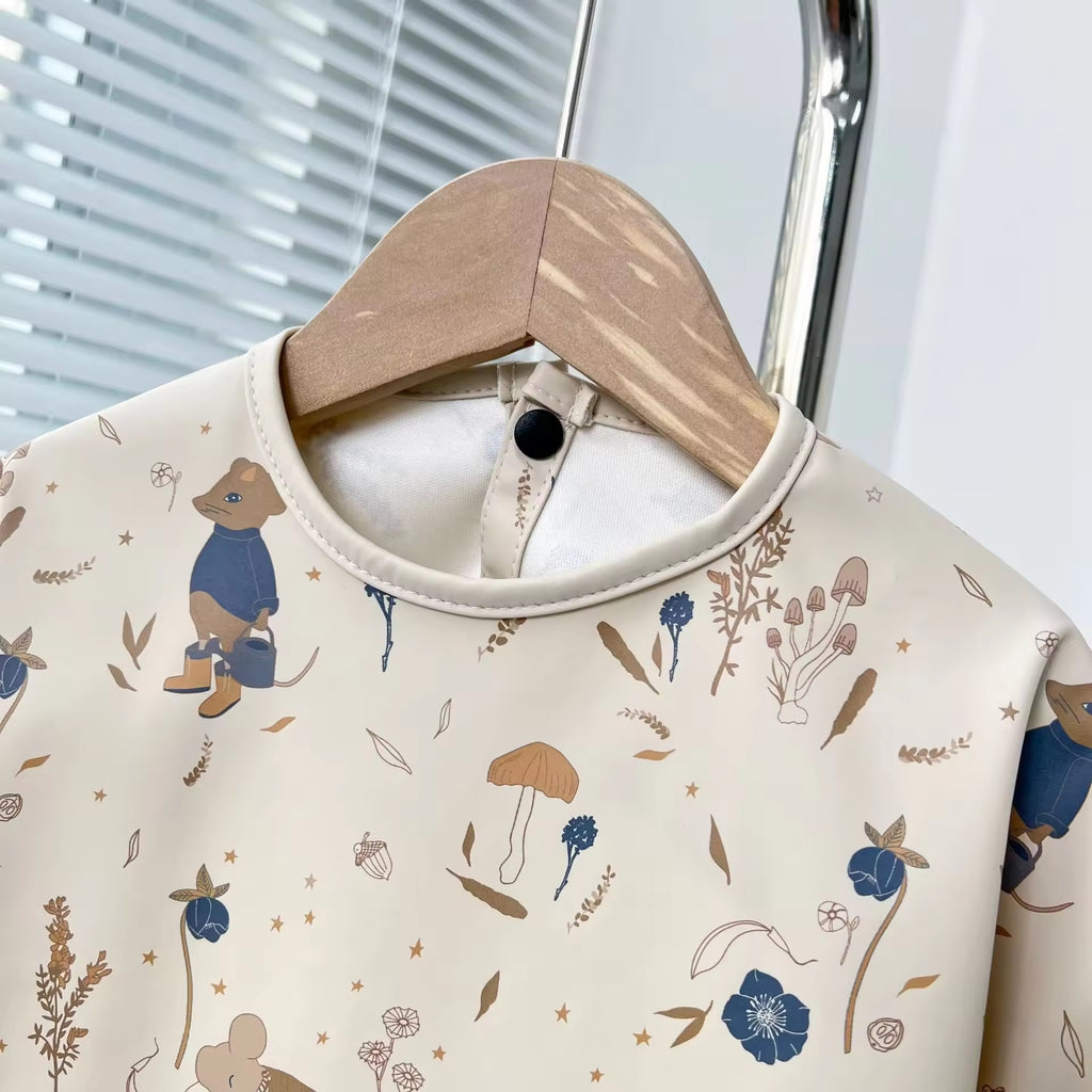 Minikind Long Sleeve Waterproof Bib with Pocket