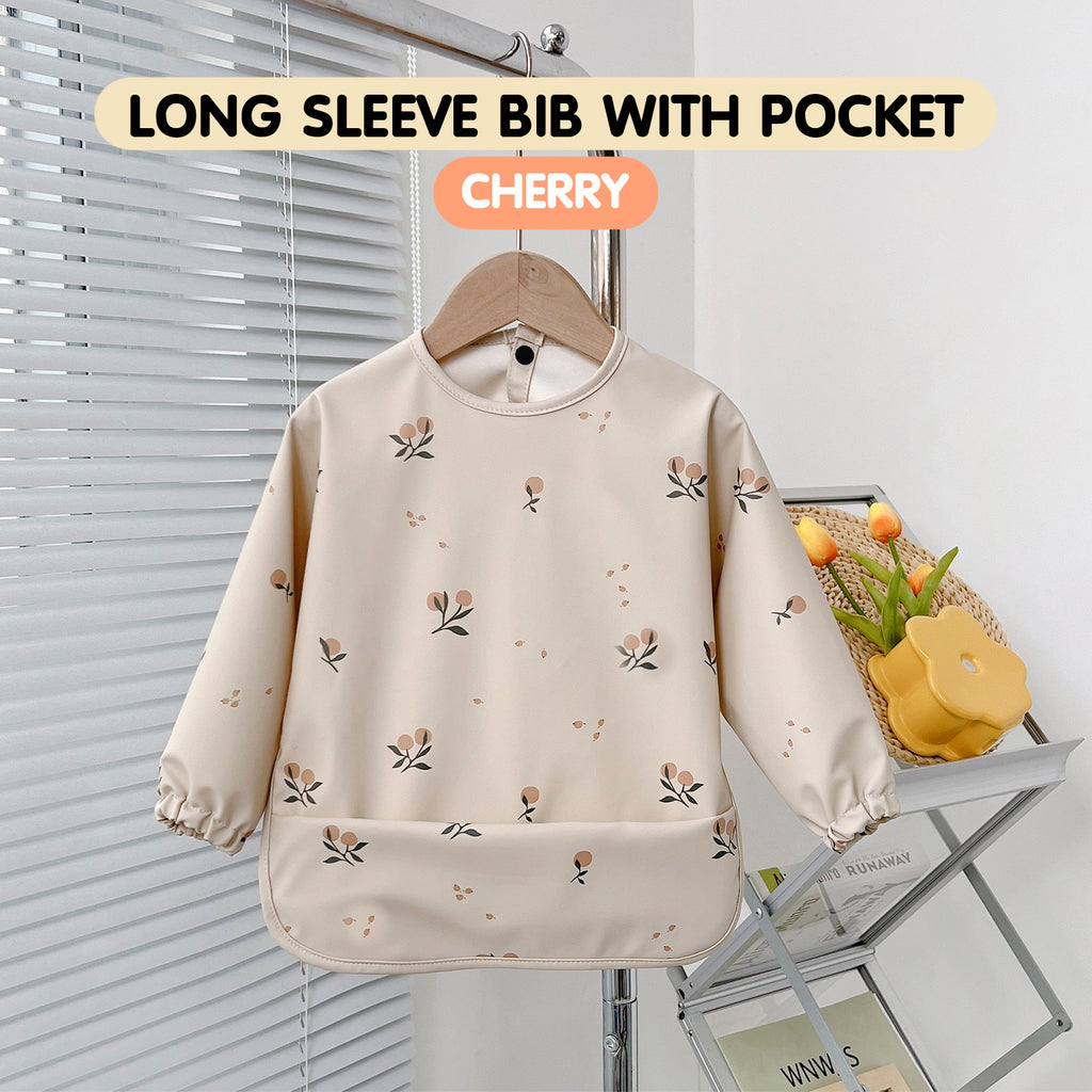Minikind Long Sleeve Waterproof Bib with Pocket