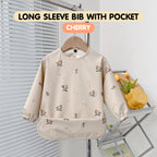 Minikind Long Sleeve Waterproof Bib with Pocket
