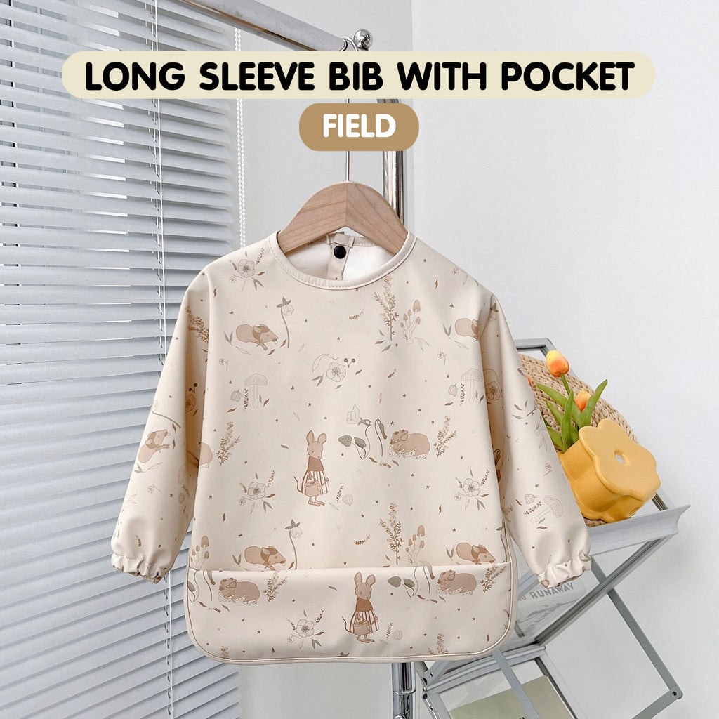 Minikind Long Sleeve Waterproof Bib with Pocket