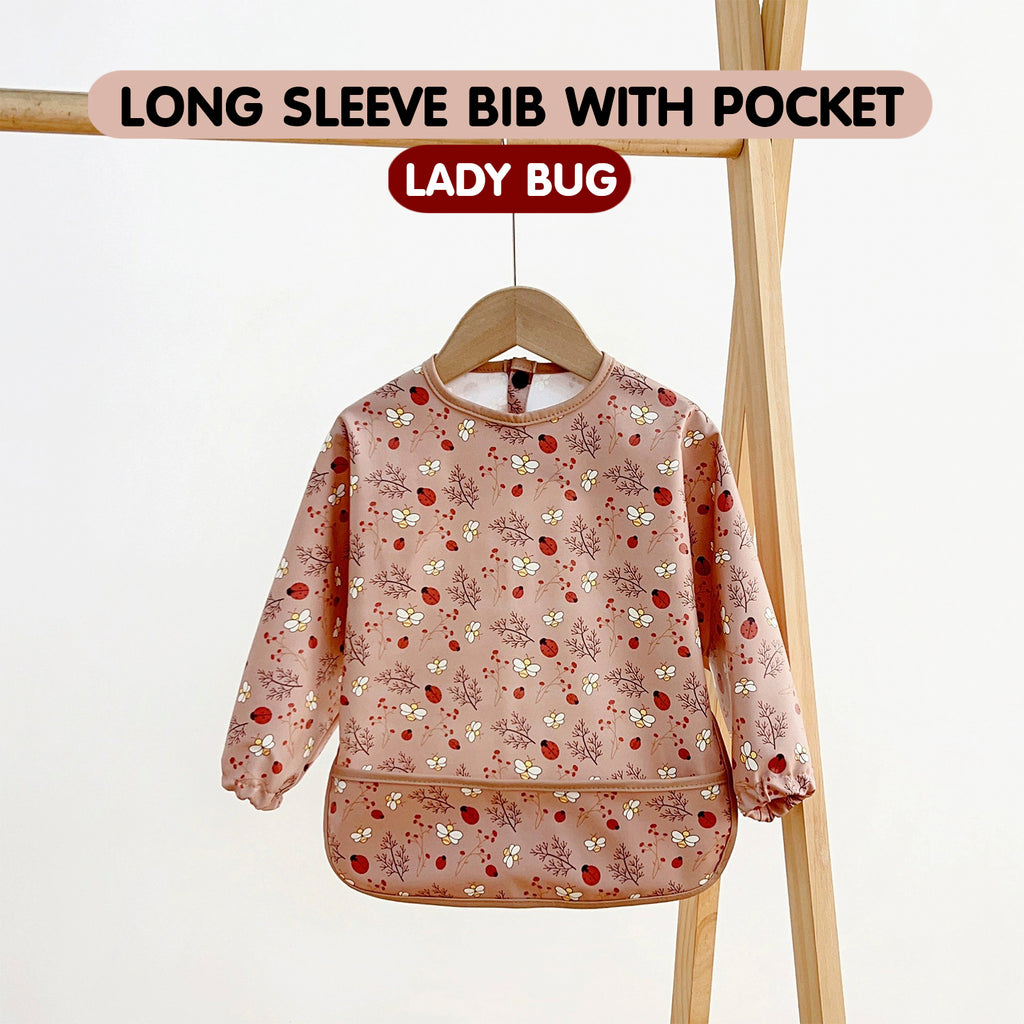 Minikind Long Sleeve Waterproof Bib with Pocket