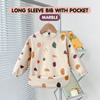 Minikind Long Sleeve Waterproof Bib with Pocket