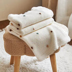 Minikind Multi Spot Knitted Baby Blanket